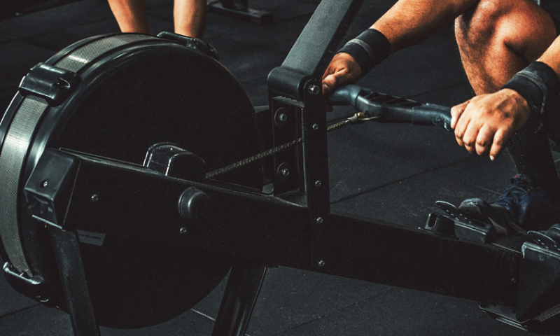 Rowing with weighted outlet vest