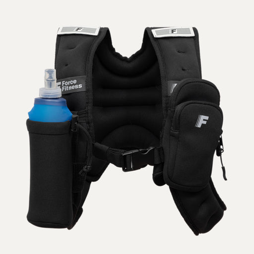 Force Running Weighted Vest with Removable LED Lights & Bottle Holder