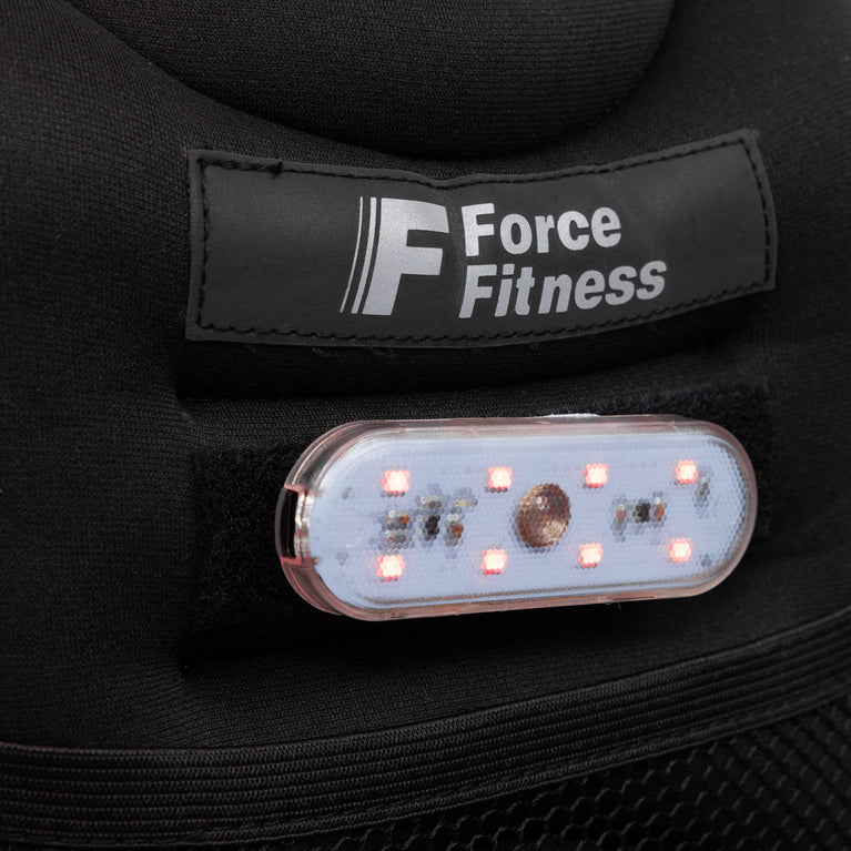 Force Running Weighted Vest with Removable LED Lights & Bottle Holder ...