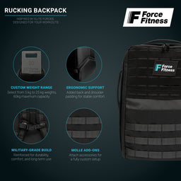 Weight Relieving Rucksack Weighted Rucking Backpack | Force Fitness