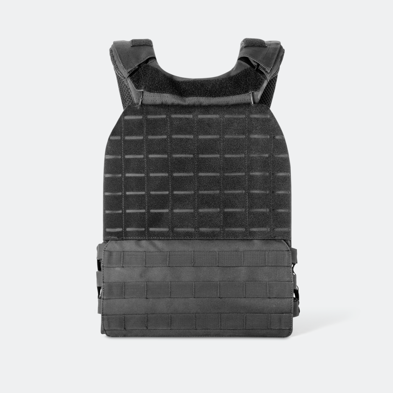 black weighted training vest