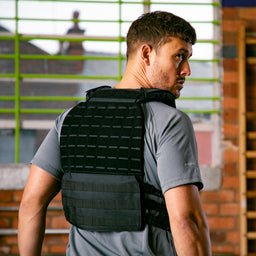 weighted vest being used